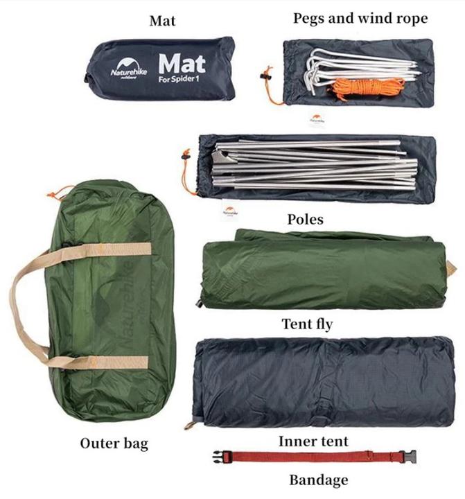 Produktbild Naturehike Namiot Cycling Ultralight 1 NH18A095-D-Orange (1.65 kg, 1 Person)