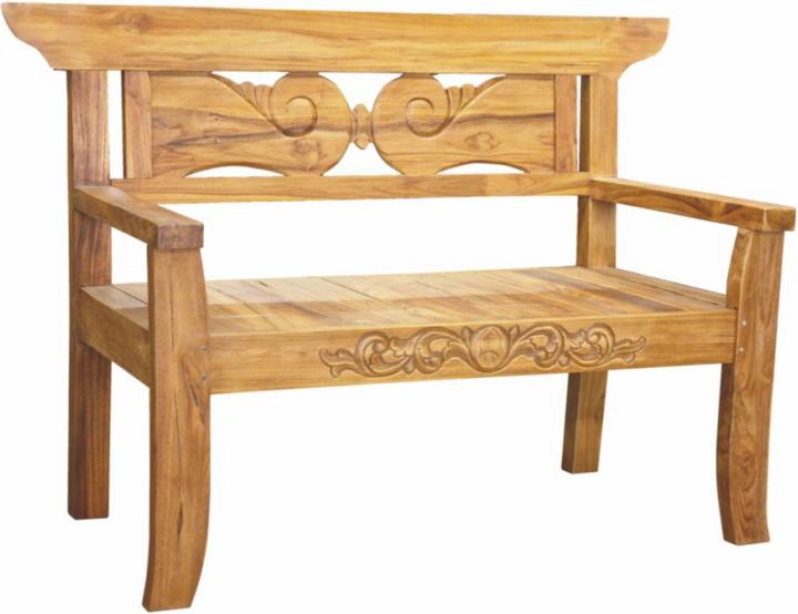 Actual product image Garden Pleasure Garden bench Padar 940229 natural wood 135.0 cm