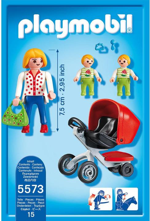 Immagine prodotto Playmobil 5573 Carrozzina gemellare (5573, Playmobil City Life)