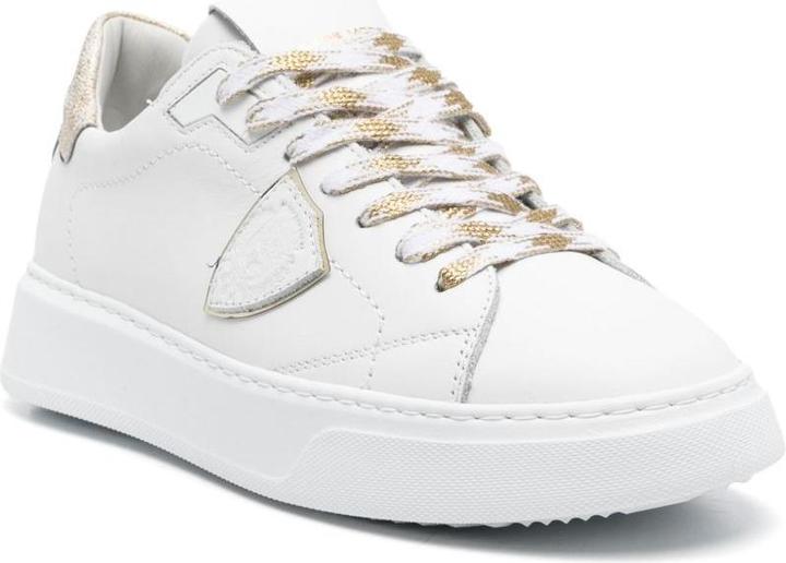 Produktbild Philippe Model temple leather sneakers color white/gold (37)