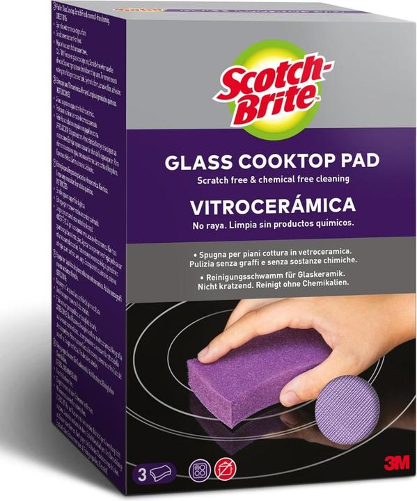 Image du produit Scotch-Brite Éponge de nettoyage pour vitrocéramique (3 pcs)