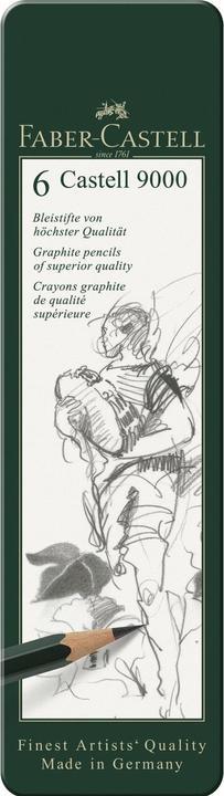 Faber-Castell 9000 (2 mm, HB, B, 2B, 4B, 6B, 8B, 6 x)