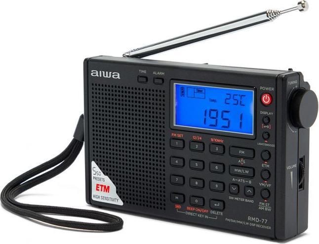 Actual product image Aiwa RMD-77 radio Draagbaar Analoog & digitaal Zwart (LW, MW)