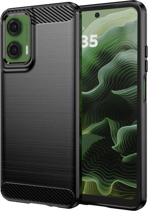 Actual product image Techsuit - Carbon Silicone - Motorola Moto G35 - Black (Motorola Moto G35)