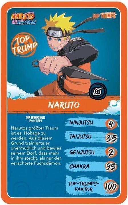 Image du produit Winning Moves Naruto Shippuden Collectibles Jeu de cartes Top Trumps Quiz Anime Collectible *Version française*. (Allemand)