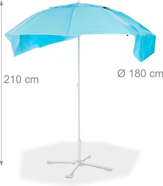 Relaxdays Strandmuschel 2 in 1 (1.80 m)
