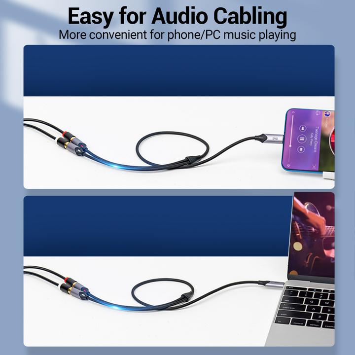 Produktbild Vention USB-C auf 2-Chich Kupplung (1.50 m)