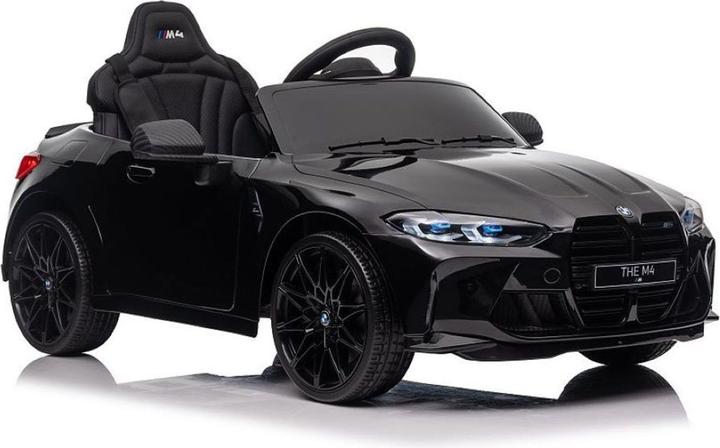 Es-toys Kinderauto Elektrisch - schwarz - "BMW M4" - Lizenziert - 12V7A Akku, MP3, Ledersitz+EVA (12 V)