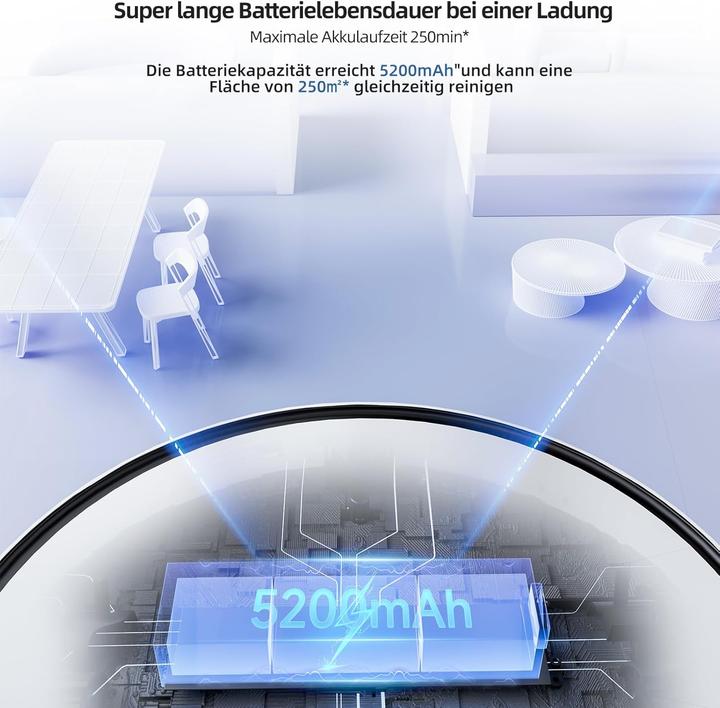 Produktbild Xiaomi Roidmi EVE MAX Saugroboter mit Wischfunktion Auto Absaugstation,5000Pa,75 Tage,250Min,App (Saugroboter)