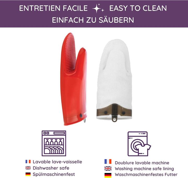 Immagine prodotto Mastrad Guanto da forno Orka Tex in silicone rosso (Silicone, Cotone)