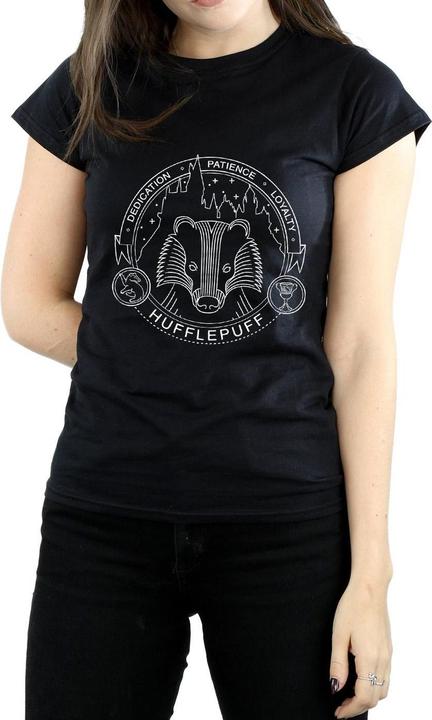 Image du produit T-shirt en coton pour dames et demoiselles de Hufflepuff (L)