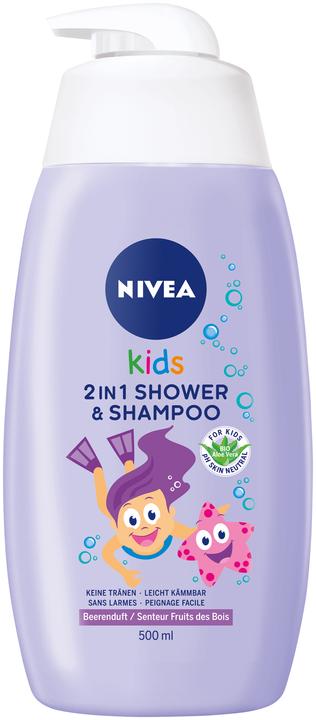 NIVEA Kids 2in1 Shower & Shampoo Beerenduft (500 ml)