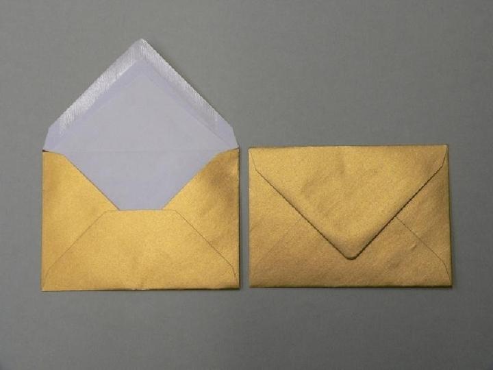 Actual product image Blanke Envelopes 81x114mm (DIN C7) 100g/sqm gummed PU=100 pieces gold (100 x)
