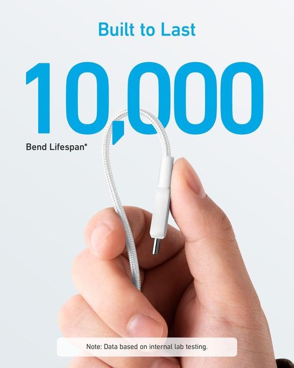 Actual product image Anker CABLE 322 USB-C A USB-C 1,8M 60W BLANCO (1.80 m)
