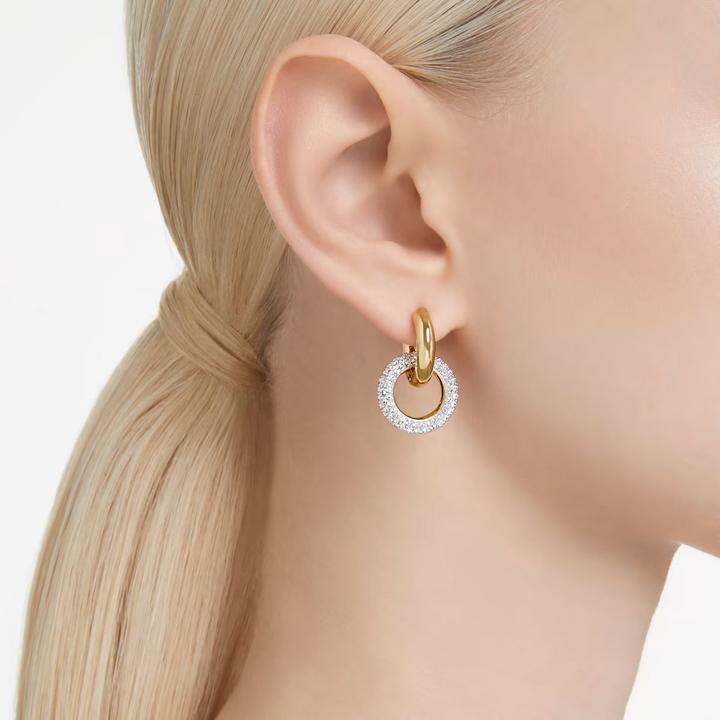 Actual product image Swarovski Dextera Creoles Intertwined Hoop White Gold (Swarovski Metal)