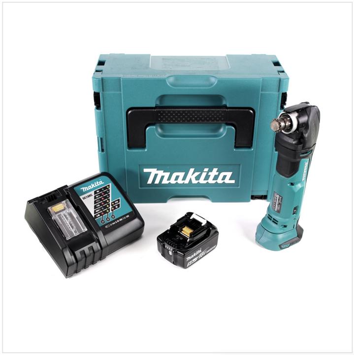 Image du produit Makita DTM 51 RT1J Découpeur-ponceur multifonctions sans fil 18V Li-Ion + 1x Batterie BL 1850 5,0 Ah
