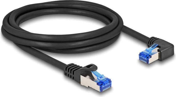 Immagine prodotto Delock Cavo di rete RJ45 Cat.6A S/FTP dritto / angolato a destra 2 m nero (S/FTP, CAT6a, 2 m)