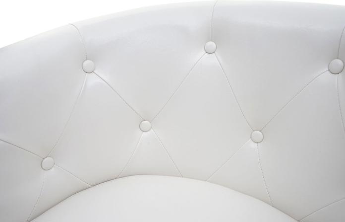 Immagine prodotto Swisshandel24 Poltrona Newport lounge chair sedia club Chesterfield, similpelle - bianco