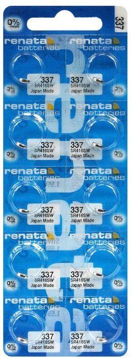 Image du produit Renata 337 / SR416SW - 10 piles boutons (10 pcs, SR416, 8 mAh)