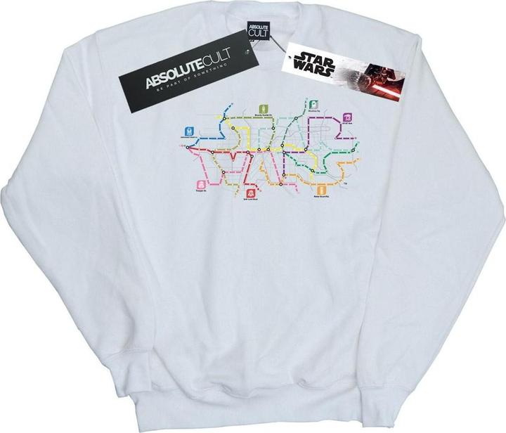 Actual product image Star Wars Mens Subway Map Logo Sweatshirt (3XL)