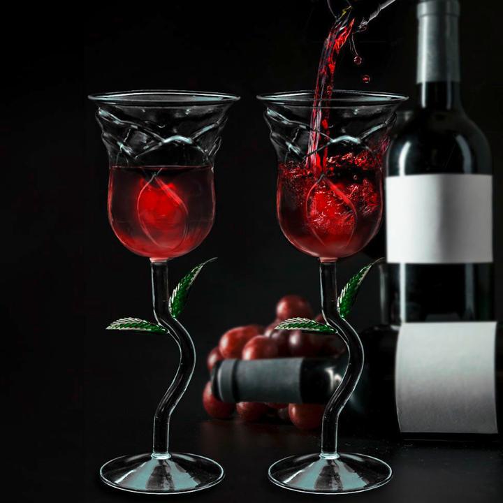Image du produit Mikamax Set de verres à vin rose (20 cl, 2 Verres, Verres à vin rouge)