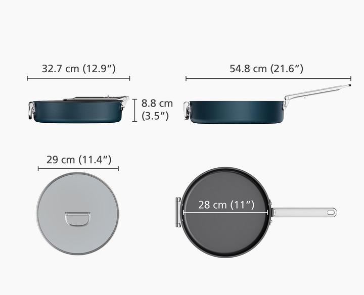 Image du produit Joseph Joseph Space Casserole à manche pliable avec couvercle D23cm (28 cm, Casserole à manche, Aluminium)