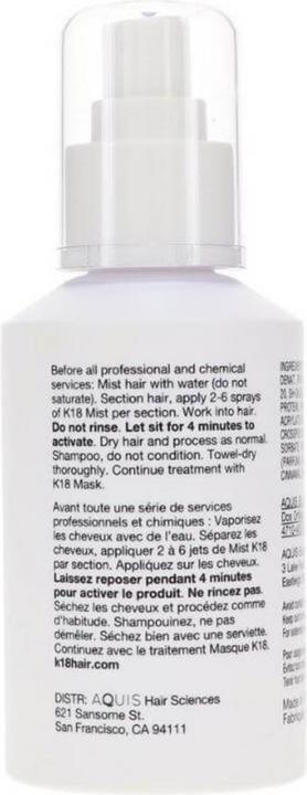 Actual product image K18 Professional Molecular Repair Mist (150 ml)