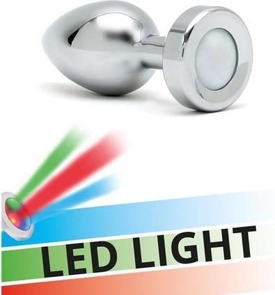 Image du produit Rimba Toys - Pisa - Butt Plug avec lumières LED - Argenté