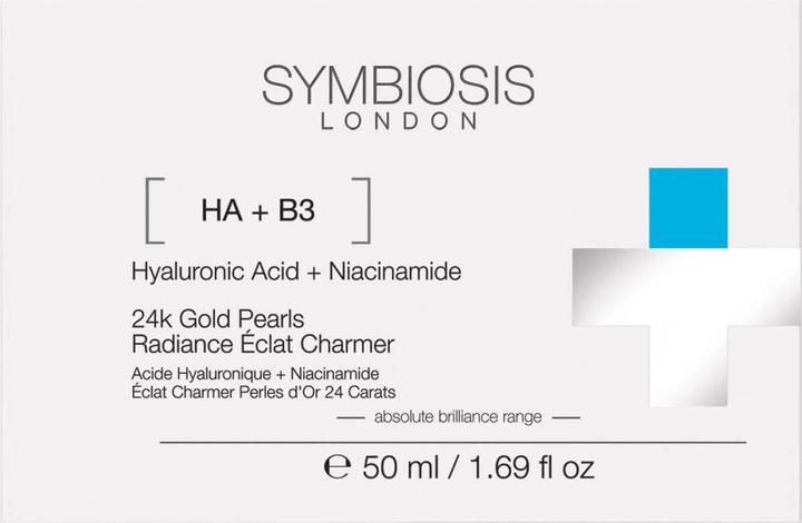 Immagine prodotto Symbiosis Acido ialuronico + Niacinamide) 24k Gold Pearls Radiance Éclat Charmer (50 ml, Gel viso)