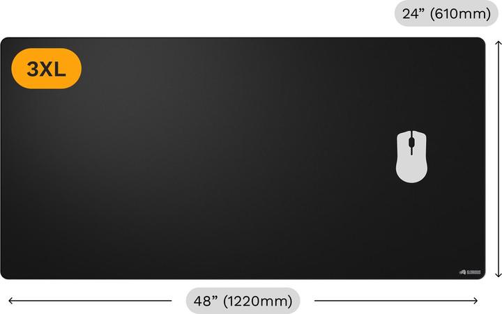 Actual product image Glorious Mouse Pad 2 3XL - Stitched - Black (3XL)
