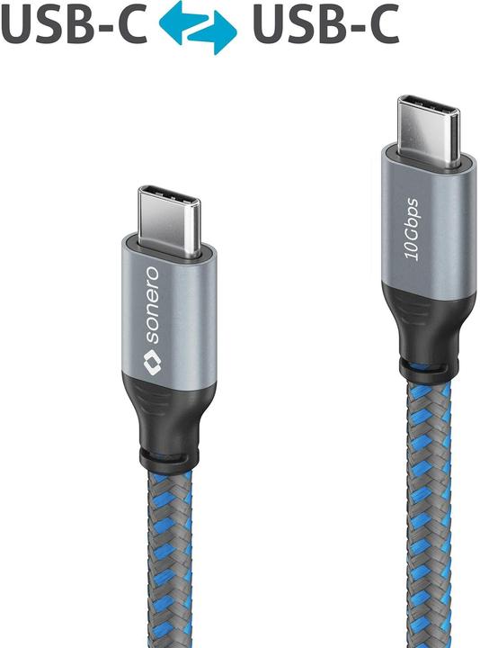 Produktbild Sonero USB-Kabel USB C - USB C 1 m (1 m, USB 3.2 Gen 2)