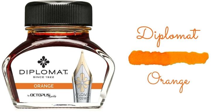 Image du produit Diplomat Encre Diplo Octopus 30 ml verre orange (Encrier, Orange)