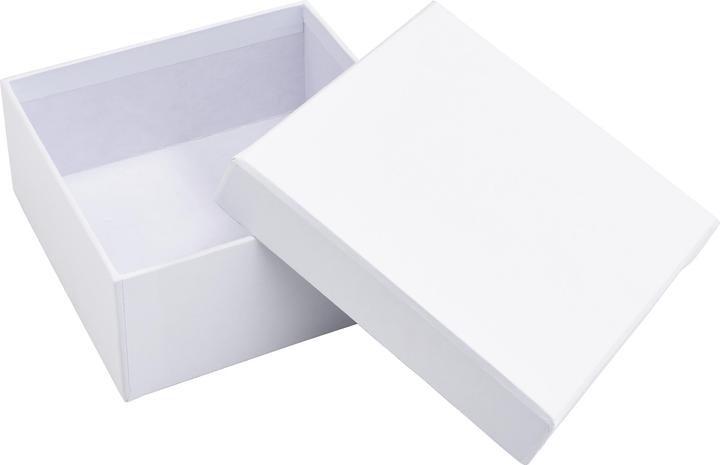 Actual product image VBS Square box, cardboard, white, approx. 13 x 13 x 5.5 cm