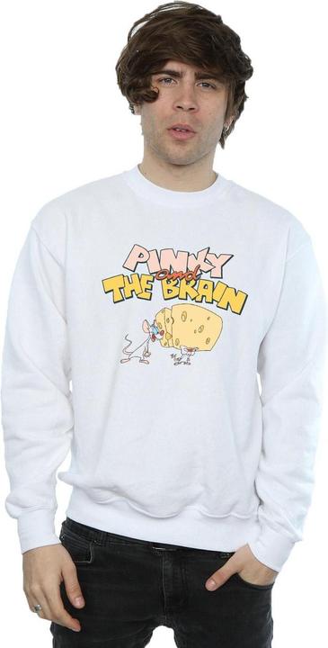 Actual product image Universal Textiles Mens Pinky And The Brain Cheese Head Sweatshirt (L)
