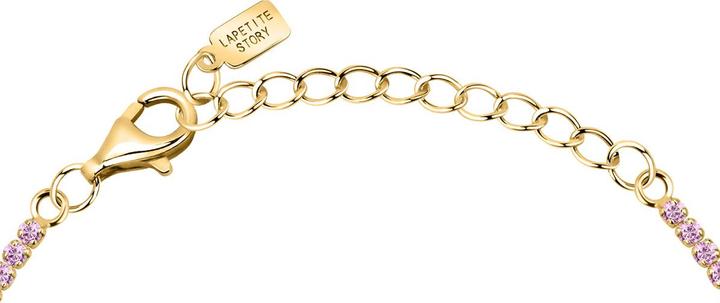 Produktbild La Petite Story - Gold-plated tennis bracelet with pink zircons Silver LPS05AWV62 (19 cm, Silber 925)