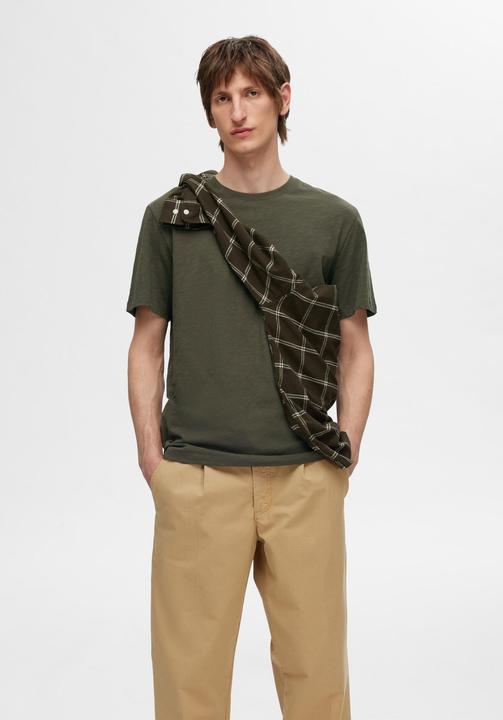 Actual product image Selected Homme Flame yarn cotton T-shirt (S)