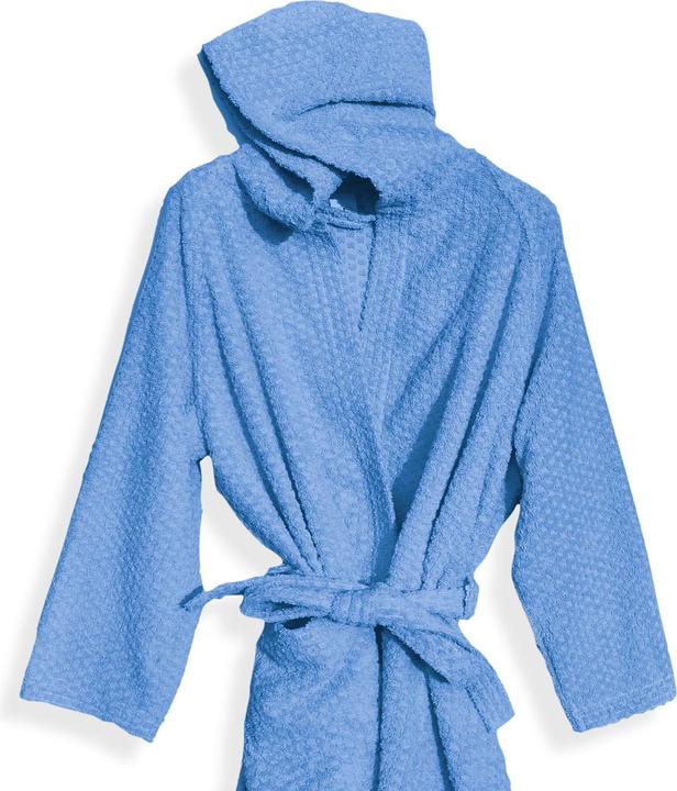 Immagine prodotto Casativo Accappatoio con design a nido d'ape, unisex, azzurro, M (M)