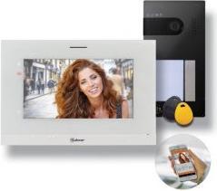 Produktbild Golmar Dørtelefonkit med dørpanel og håndfri monitor med touchtaster og Wifi
