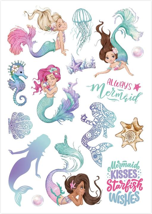 Immagine prodotto Papierdrachen Tatuaggi metallici - Sirene