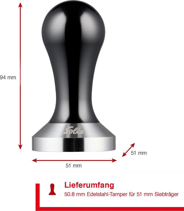 Actual product image Solis Tamper zu 51 mm Siebhalter