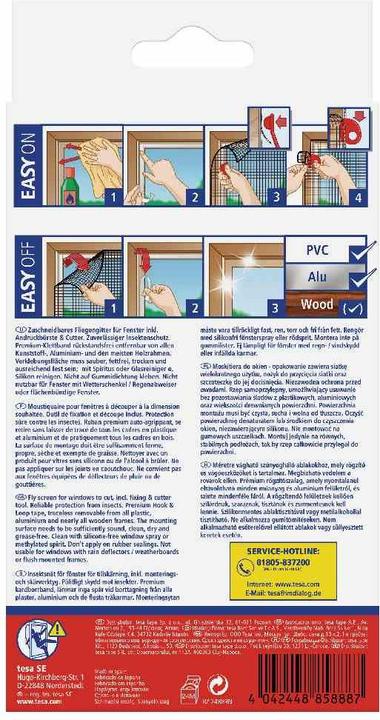 Actual product image tesa Insect screen COMFORT for windows, with Velcro tape, self-adhesive, without drilling (170 x 180 cm)