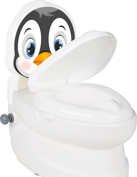 Actual product image Jamara My Little Toilet Penguin with Flushing Sound and Toilet Paper Holder