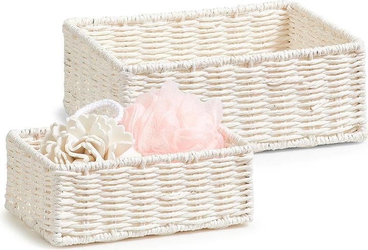 Image du produit Zeller Present Panier de rangement (2 x, 24 x 18 x 9 cm, 20 x 14 x 7 cm)