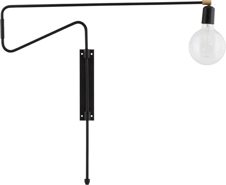 House Doctor Wandleuchte, Swing, Schwarz (E14)