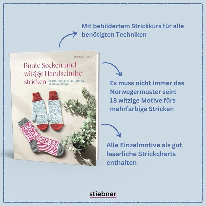 Immagine prodotto Bunte Socken und witzige Handschuhe stricken (Tedesco, Andrea Hoedt-Konken, 2024)