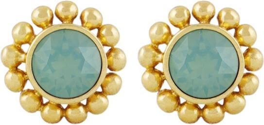Image du produit Steinkult Boucles d'oreilles "Amy (Laiton, Pierre de cristal, Plaqué or 18 carats)