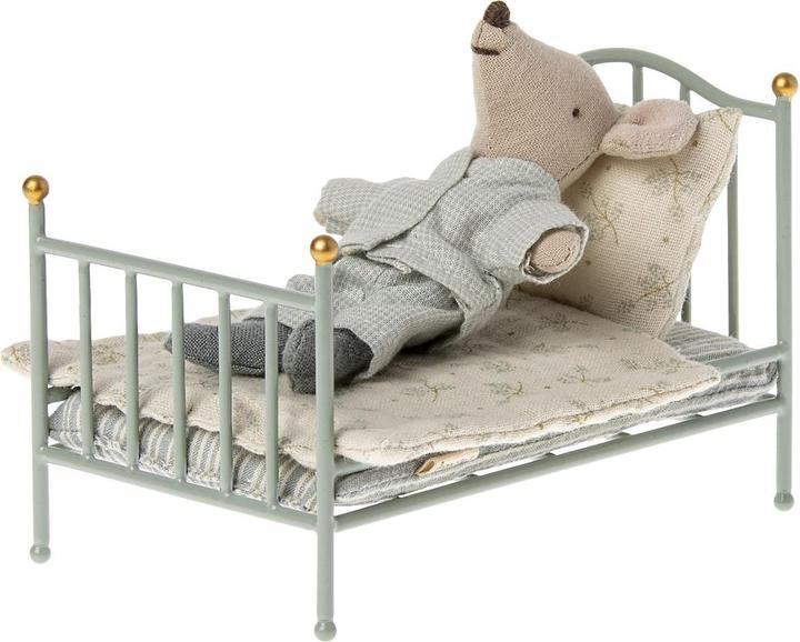 Maileg Vintage Bett Maus - Minze