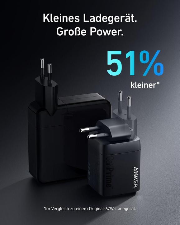 Actual product image Anker 735 Prime Wall Charger 67W 1A/2C Black (67 W)