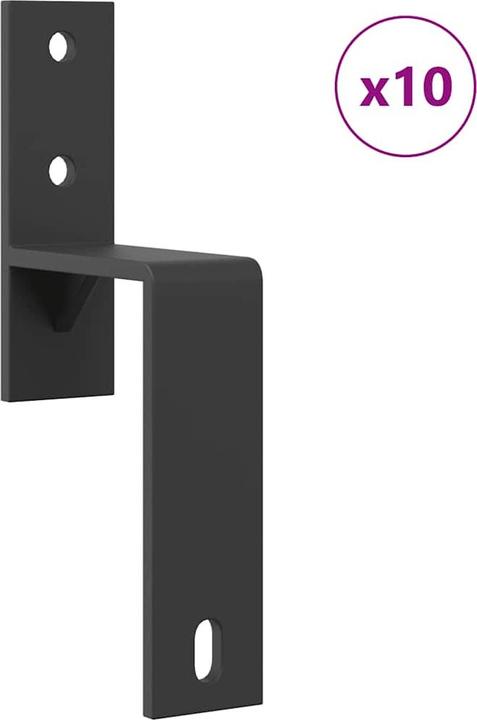 Produktbild VidaXL Schiebetürbeschlag-Set 152,5 cm Stahl Schwarz Schiebetürbeschlag Satz
