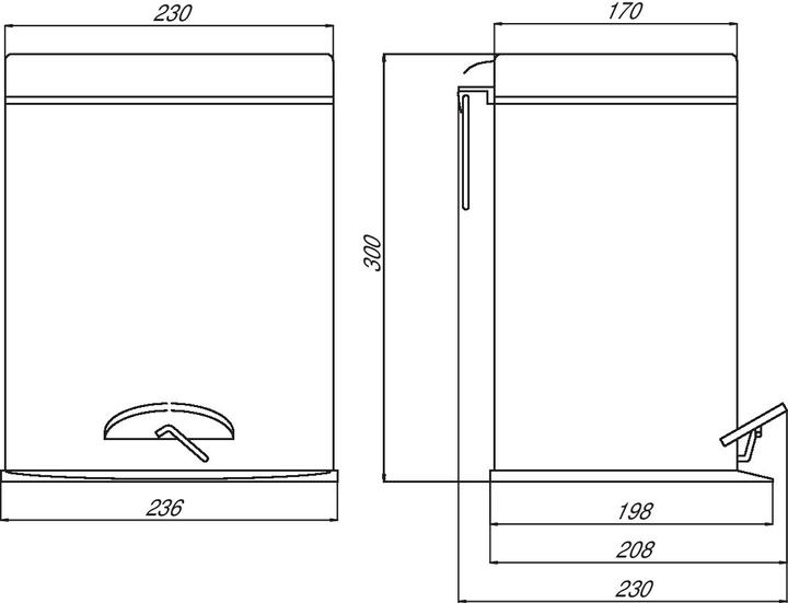 Immagine prodotto Emco Cestino SYSTEM 2 standmod. con coperchio ovale 5 l in acciaio inox (5 l)